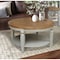 International Concepts Round Vista  Coffee Table Hickory Stone, 37.992125984252 W, 37.992125984252 L, 20.3 in H, Wood OT41-15CR - alternate 5